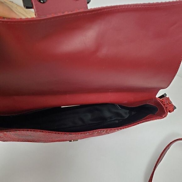 Stuart Weitzman Bag Clutch Shoulder Bag Red/Black - Picture 5 of 8